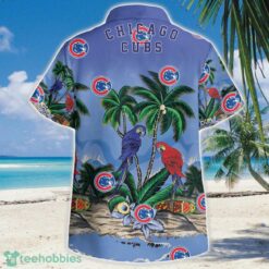 Chicago Cubs Parrots Couple 3D Hawaiian Shirt Button Beach Shirt Product Photo 1