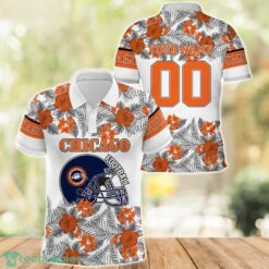 Chicago Football Polo Shirt Full Printing Custom Name And Number Tropical Style Product Photo 1