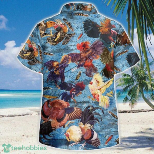 Chicken Rooster Fighting 3D Hawaiian Shirt Button Beach Shirt Product Photo 1