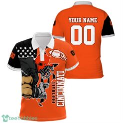 Cincinnati Football Team Polo Shirt Custom Name Number Gift For Men Sports Product Photo 1