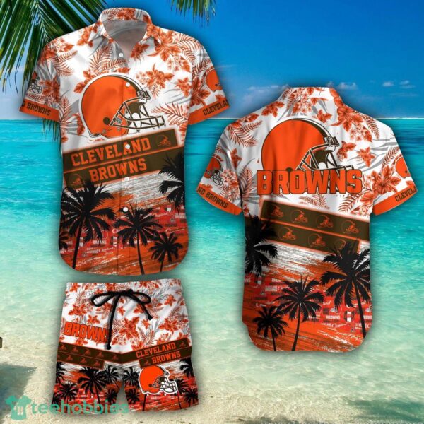 Cleveland Browns Team NFL Hawaiian Shirt And Beach Shorts Fans Gift Product Photo 1