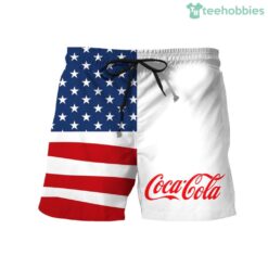 Cocacola American Flag Swim Trunks Hawaiian Short Product Photo 1