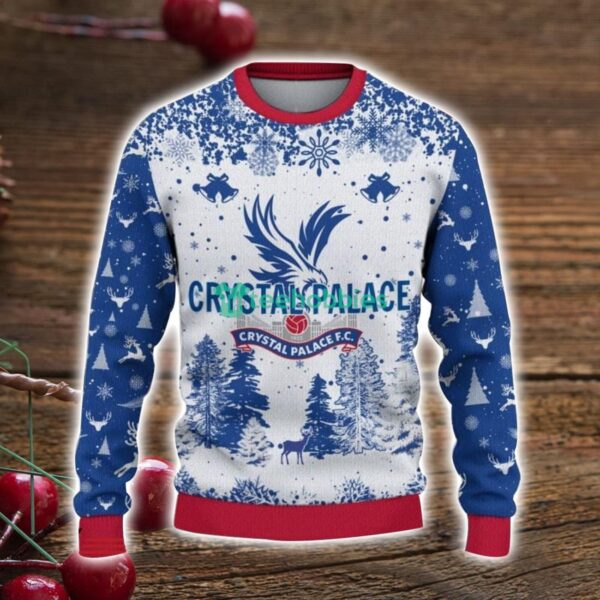 Crystal Palace 3D Sweater Pine Trees Pattern Ugly Christmas Sweater For Big Fans Product Photo 2