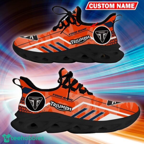 Custom Name Triumph Logo Camo Orange Streetstyle Chunky Sneaker Gift For Men Women Max Soul Shoes - Custom Name Triumph Logo Racing Car Tractor Farmer Max Soul Shoes Photo 9