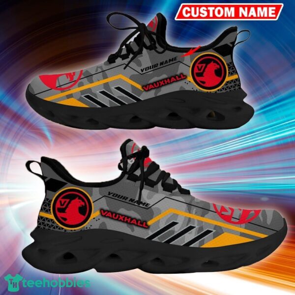 Custom Name Vauxhall Logo Camo Grey Culture Sport Sneaker Gift For Men Women Max Soul Shoes - Custom Name Vauxhall Logo Racing Car Tractor Farmer Max Soul Shoes Photo 3