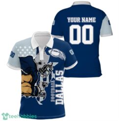 Dallas Football Team Polo Shirt Custom Name Number Gift For Men Sports Product Photo 1