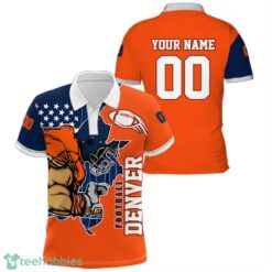 Denver Football Team Polo Shirt Custom Name Number Gift For Men Sports Product Photo 1