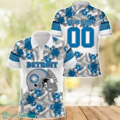 Detroit Football Polo Shirt Full Printing Custom Name And Number Tropical Style Product Photo 1