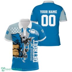 Detroit Football Team Polo Shirt Custom Name Number Gift For Men Sports Product Photo 1