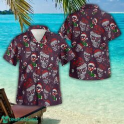 Diamond Skull Christmas 3D Button Hawaiian Shirt Men And Women Aloha Summer Beach Gift Product Photo 1