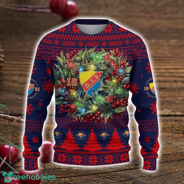 Djurgårdens IF 3D Ugly Christmas Sweater Christmas Gift For Fans Men Women Christmas Sweater Product Photo 2