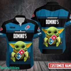 Domino's Pizza 3D Hawaiian Shirt Baby Yoda WWith Logo Shirt Custom Name Product Photo 1