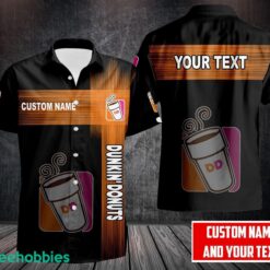 DUNKIN’ DONUTS 3D Printing Hawaii Shirt Button Shirt Custom Name Product Photo 1