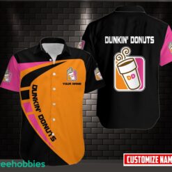 DUNKIN’ DONUTS Logo 3D Printing Hawaiian Shirt Personalized Name Product Photo 1