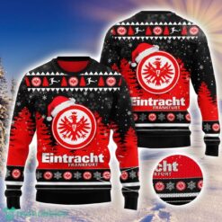 Eintracht Frankfurt Logo Wearing Santa Hat 3D Ugly Christmas Sweater Christmas Gift Men And Women 2023 Sweater Product Photo 1