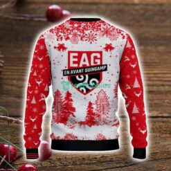 En Avant Guingamp 3D Sweater Pine Trees Pattern Ugly Christmas Sweater For Big Fans Product Photo 3