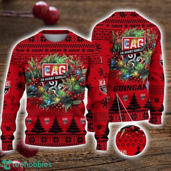 En Avant Guingamp 3D Ugly Christmas Sweater Christmas Gift For Fans Men Women Christmas Sweater Product Photo 1