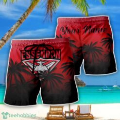 Essendon Bombers AFL Coconut Pattern Tropical Beach Shorts For Mens Personalized Name Product Photo 1