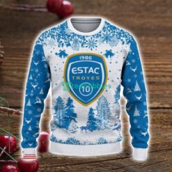 ESTAC Troyes 3D Sweater Pine Trees Pattern Ugly Christmas Sweater For Big Fans Product Photo 2