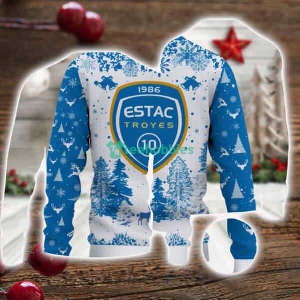 ESTAC Troyes 3D Sweater Pine Trees Pattern Ugly Christmas Sweater For Big Fans Product Photo 3
