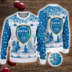 ESTAC Troyes 3D Sweater Pine Trees Pattern Ugly Christmas Sweater For Big Fans Product Photo 1