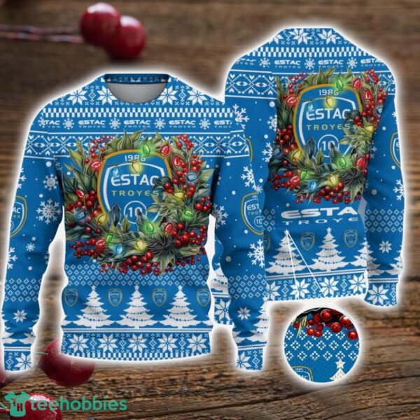 ESTAC Troyes 3D Ugly Christmas Sweater Christmas Gift For Fans Men Women Christmas Sweater Product Photo 1