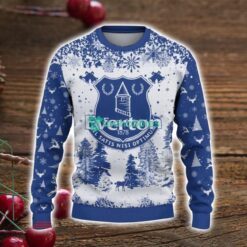 Everton 3D Sweater Pine Trees Pattern Ugly Christmas Sweater For Big Fans Product Photo 2