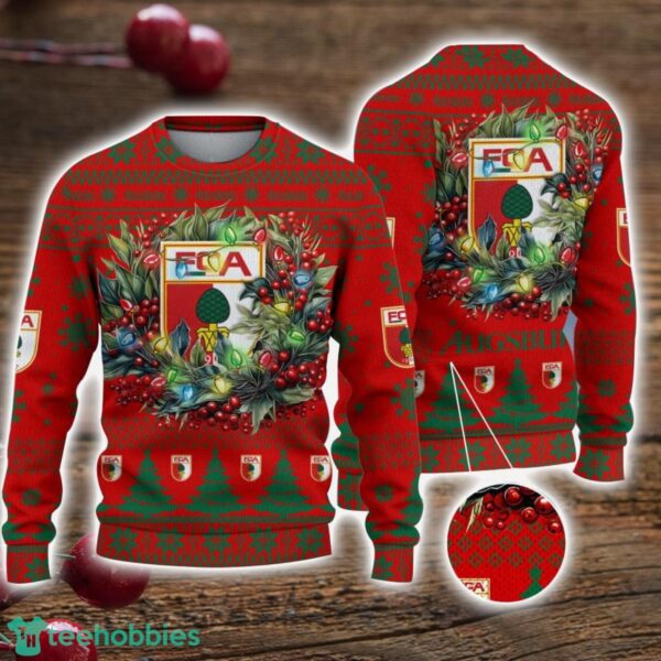 FC Augsburg 3D Ugly Christmas Sweater Christmas Gift For Fans Men Women Christmas Sweater Product Photo 1