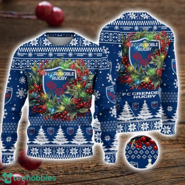 FC Grenoble Rugby 3D Ugly Christmas Sweater Christmas Gift For Fans Men Women Christmas Sweater Product Photo 1