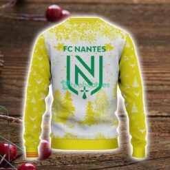 FC Nantes 3D Sweater Pine Trees Pattern Ugly Christmas Sweater For Big Fans Product Photo 3
