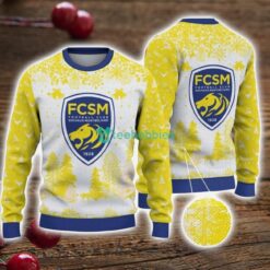 FC Sochaux-Montbeliard 3D Sweater Pine Trees Pattern Ugly Christmas Sweater For Big Fans Product Photo 1