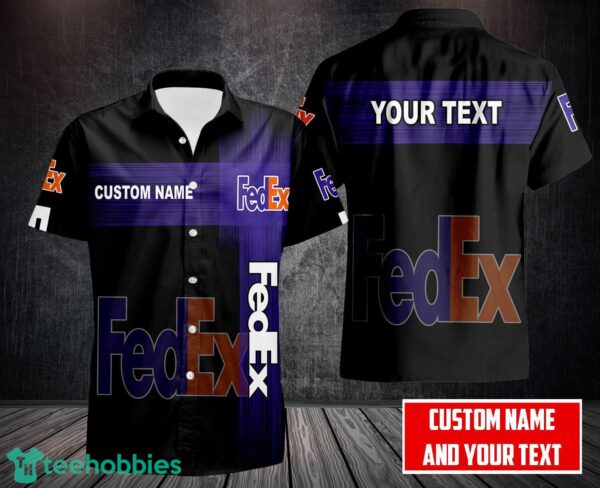FEDEX 3D Printing Hawaii Shirt Button Shirt Custom Name Product Photo 1