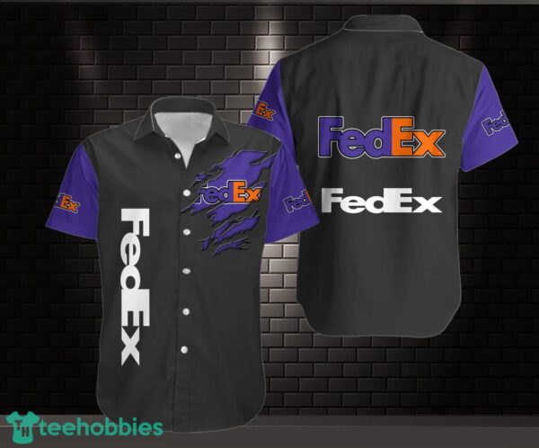 FEDEX Hawaii Shirt Unique Logo Brand Broken Hawaiian Shirt Product Photo 1