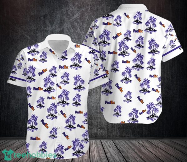 fedex Hawaiian Shirt Button Beach Shirt Product Photo 1