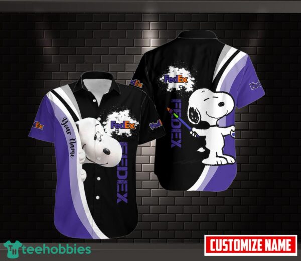 FedEx Hawaiian Shirt Summer Gift Best Gifts Snoopy Cute Gifts Custom Name Product Photo 1