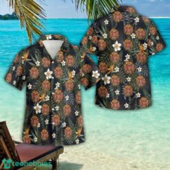 Firefighter Tropical Black 3D Button Hawaiian Shirt Men And Women Aloha Summer Beach Gift Product Photo 1