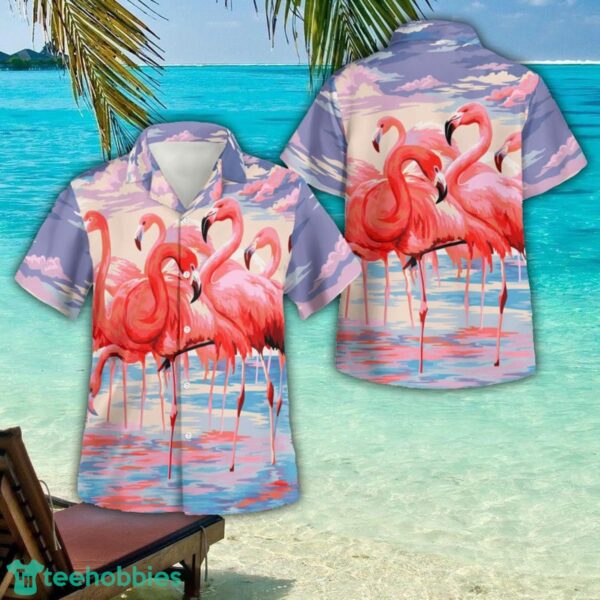 Flamingo Flamingo Cloud Adult 3D Button Hawaiian Shirt Men And Women Aloha Summer Beach Gift Product Photo 1