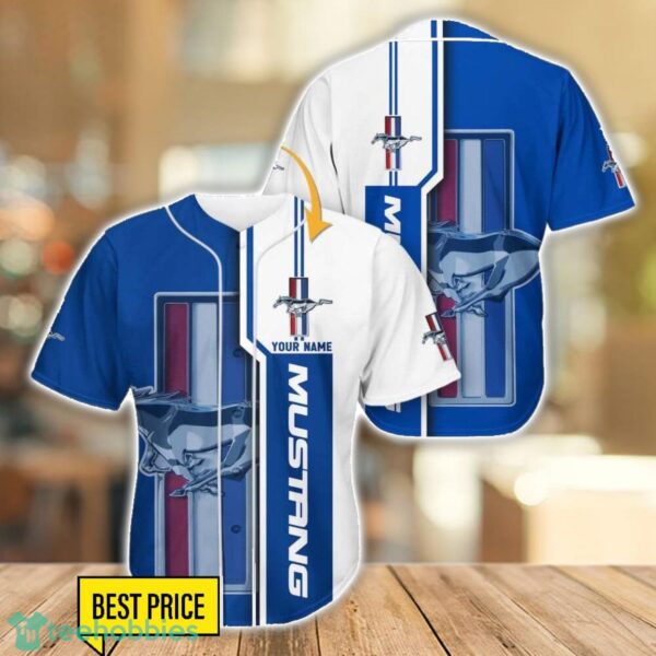 Ford Mustang New Baseball Jersey Shirt For Car Lovers Gift Custom Name Product Photo 1