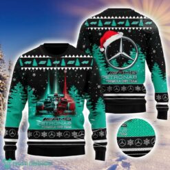 Formula One Team Mercedes-AMG Petronas Logo Wearing Santa Hat 3D Ugly Christmas Sweater Christmas Gift Men And Women 2023 Sweater Product Photo 1