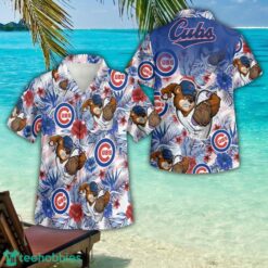 Funny Chicago Cubs Floral America Flag 3D Button Hawaiian Shirt Men And Women Aloha Summer Beach Gift Product Photo 1
