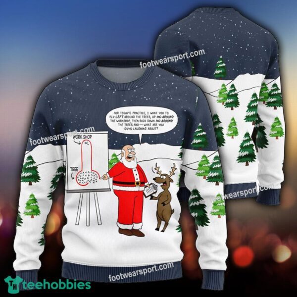 Funny Santa Naughty Lesson Knitted Christmas Sweater AOP For Men And Women - Funny Santa Naughty Lesson Photo 2 Ugly Sweater Gift Christmas