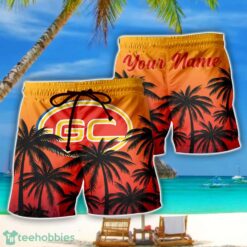 Gold Coast Suns AFL Coconut Pattern Tropical Beach Shorts For Mens Personalized Name Product Photo 1