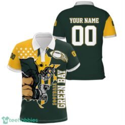 Green Bay Football Team Polo Shirt Custom Name Number Gift For Men Sports Product Photo 1