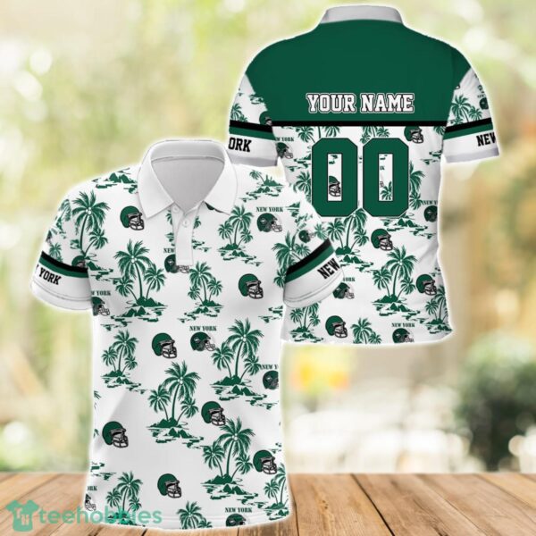 Green New York Football Polo Shirt Full Printing Custom Name And Number Product Photo 1