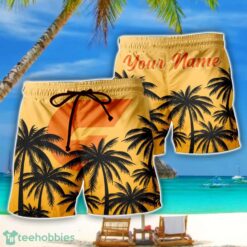 GWS Giants AFL Coconut Pattern Tropical Beach Shorts For Mens Personalized Name Product Photo 1