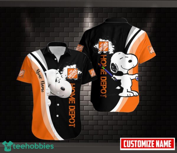 Home Depot Hawaiian Shirt Summer Gift Best Gifts Snoopy Cute Gifts Custom Name Product Photo 1