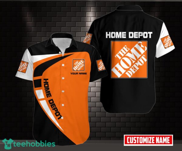 HOME DEPOT Logo 3D Printing Hawaiian Shirt Personalized Name Product Photo 1