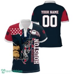 Houston Football Team Polo Shirt Custom Name Number Gift For Men Sports Product Photo 1