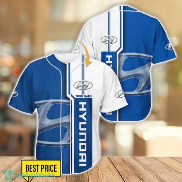Hyundai New Baseball Jersey Shirt For Car Lovers Gift Custom Name Product Photo 1