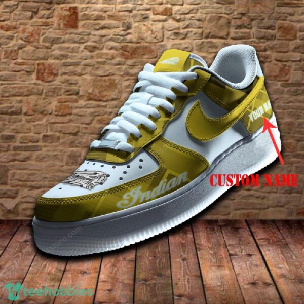 Indian Car Air Force 1 Sneaker Yellow Ideas For Fans AF1 Shoes Men Women Custom Name - Indian Car Air Force 1 Sneaker Yellow Ideas For Fans AF1 Shoes Men Women Custom Name